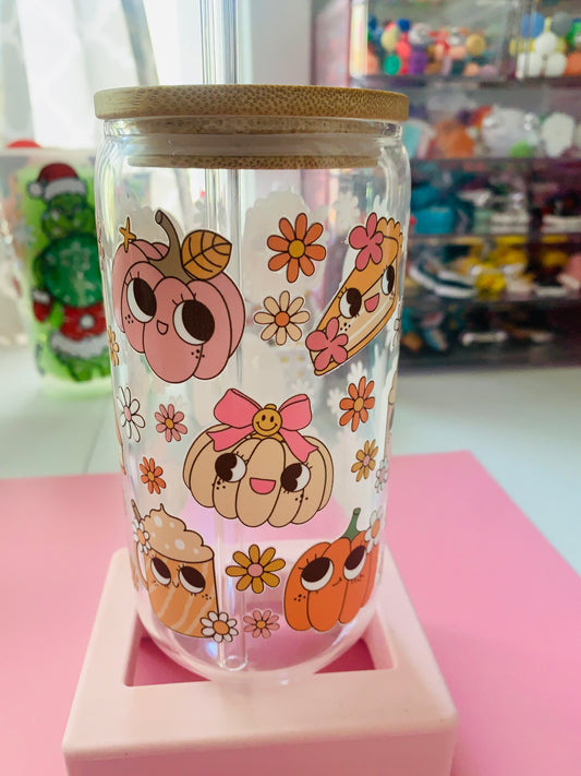 “Sip in Style with Pumpkin Kawaii Vibes!